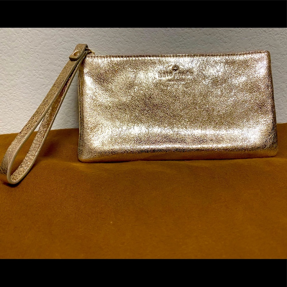 Kate Spade Small Metallic Gold Wristlet